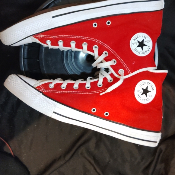 Converse Kids' Classic High-Top Sneakers - Red and White - Picture 8 of 8